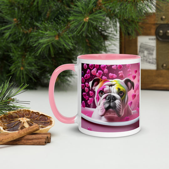 Bulldog Romantic- Mug with Color Inside