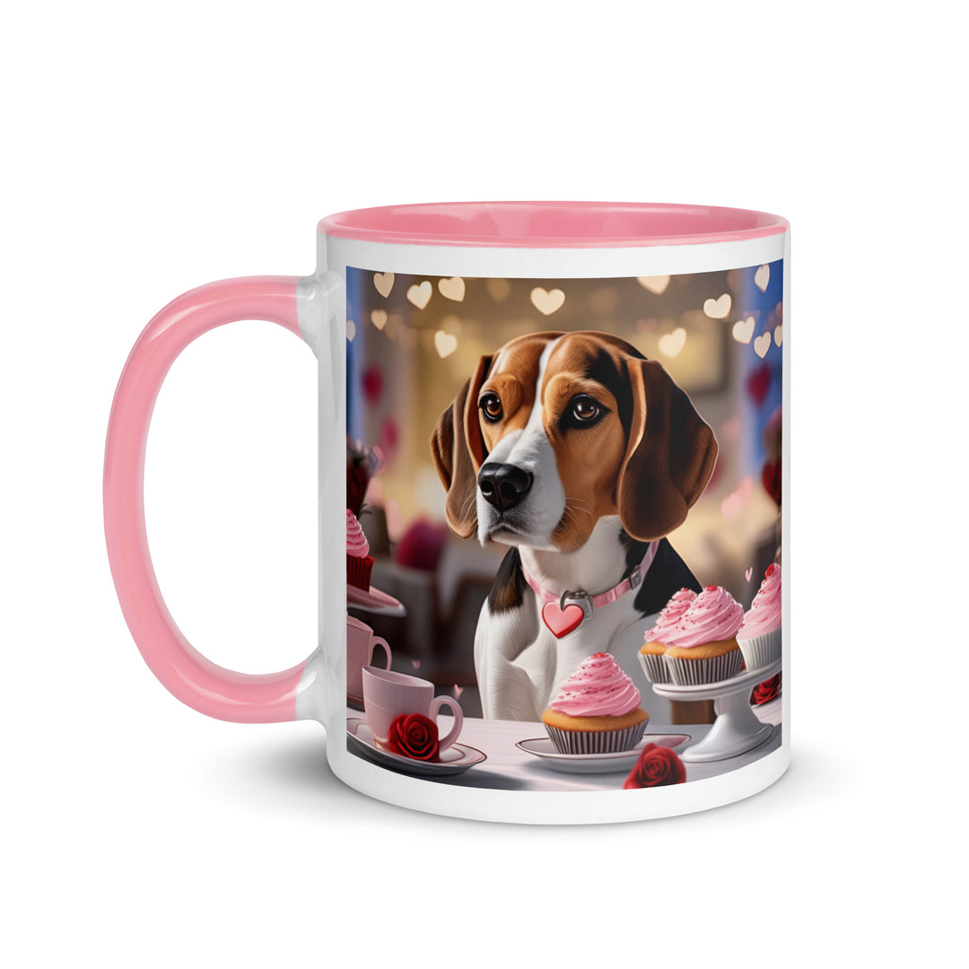 Beagle Romantic- Mug with Color Inside v2