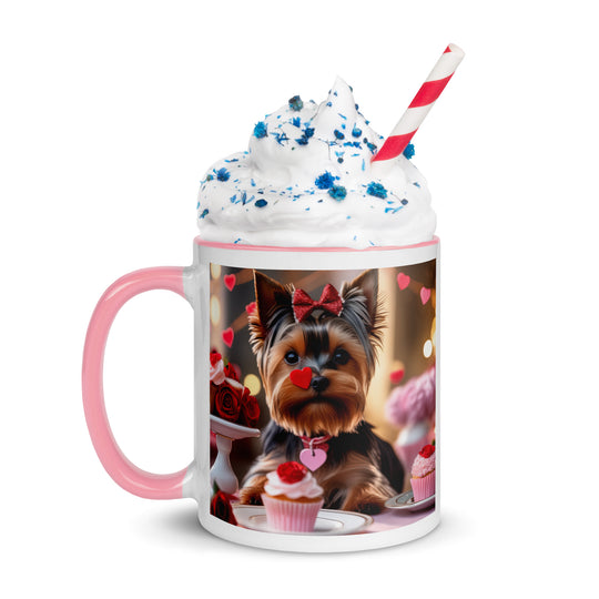 Yorkshire Terrier Romantic- Mug with Color Inside v2