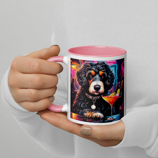 Bernedoodle General- Mug with Color Inside v16