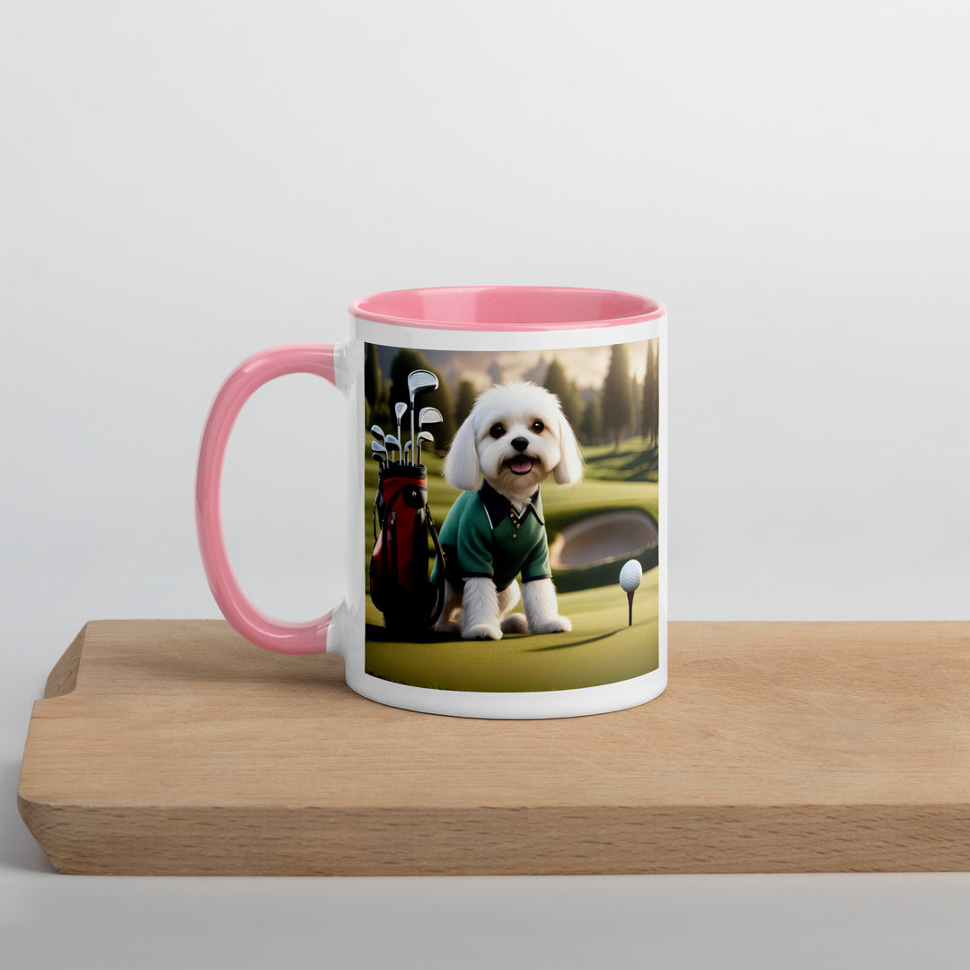 Cavachon Golfer- Mug with Color Inside v3