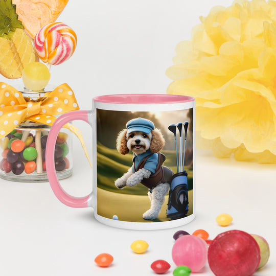 Cavapoo Golfer- Mug with Color Inside v2