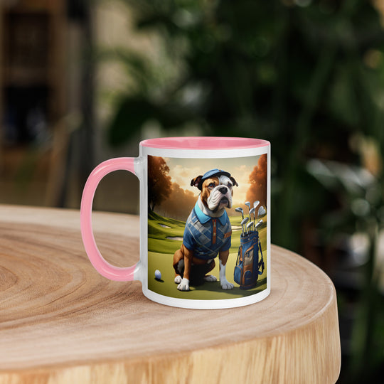 Catahoula Bulldog Golfer- Mug with Color Inside v2