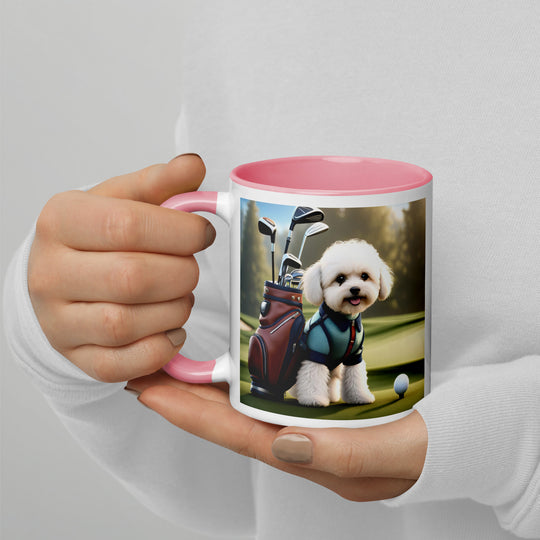 Maltipoo Golfer- Mug with Color Inside v4