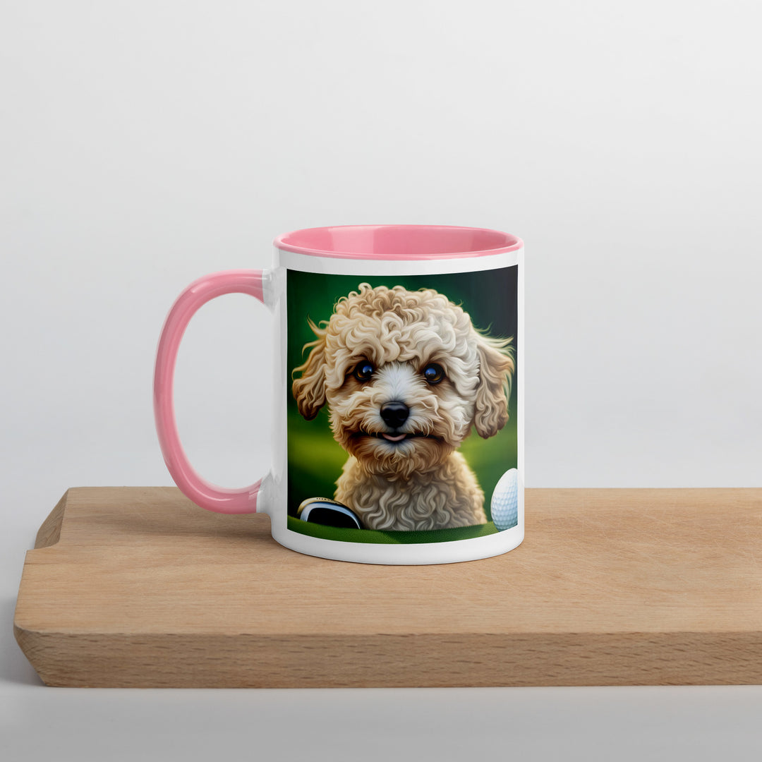 Maltipoo Golfer- Mug with Color Inside v6