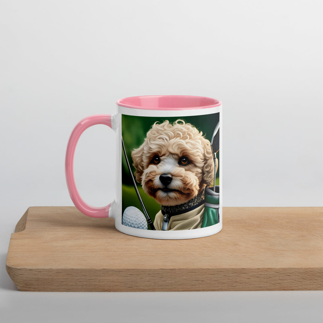 Maltipoo Golfer- Mug with Color Inside v8