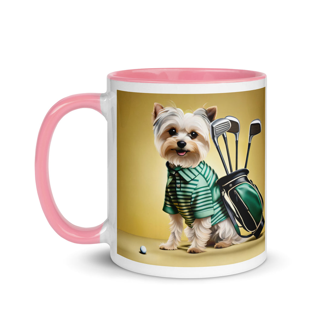 Morkie Golfer- Mug with Color Inside