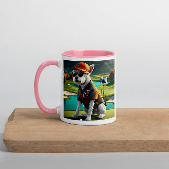 Pekapoo Golfer- Mug with Color Inside v13