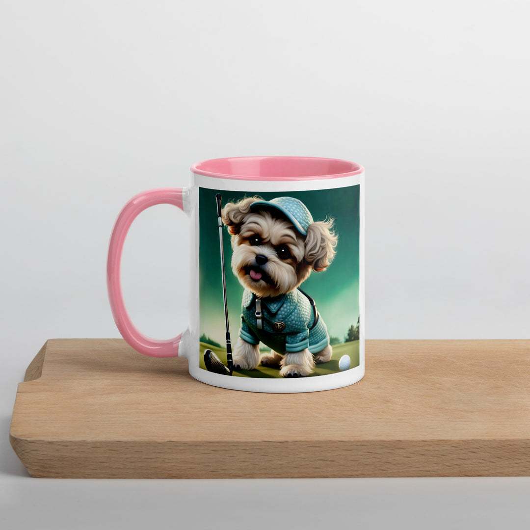 Shih-Poo Golfer- Mug with Color Inside