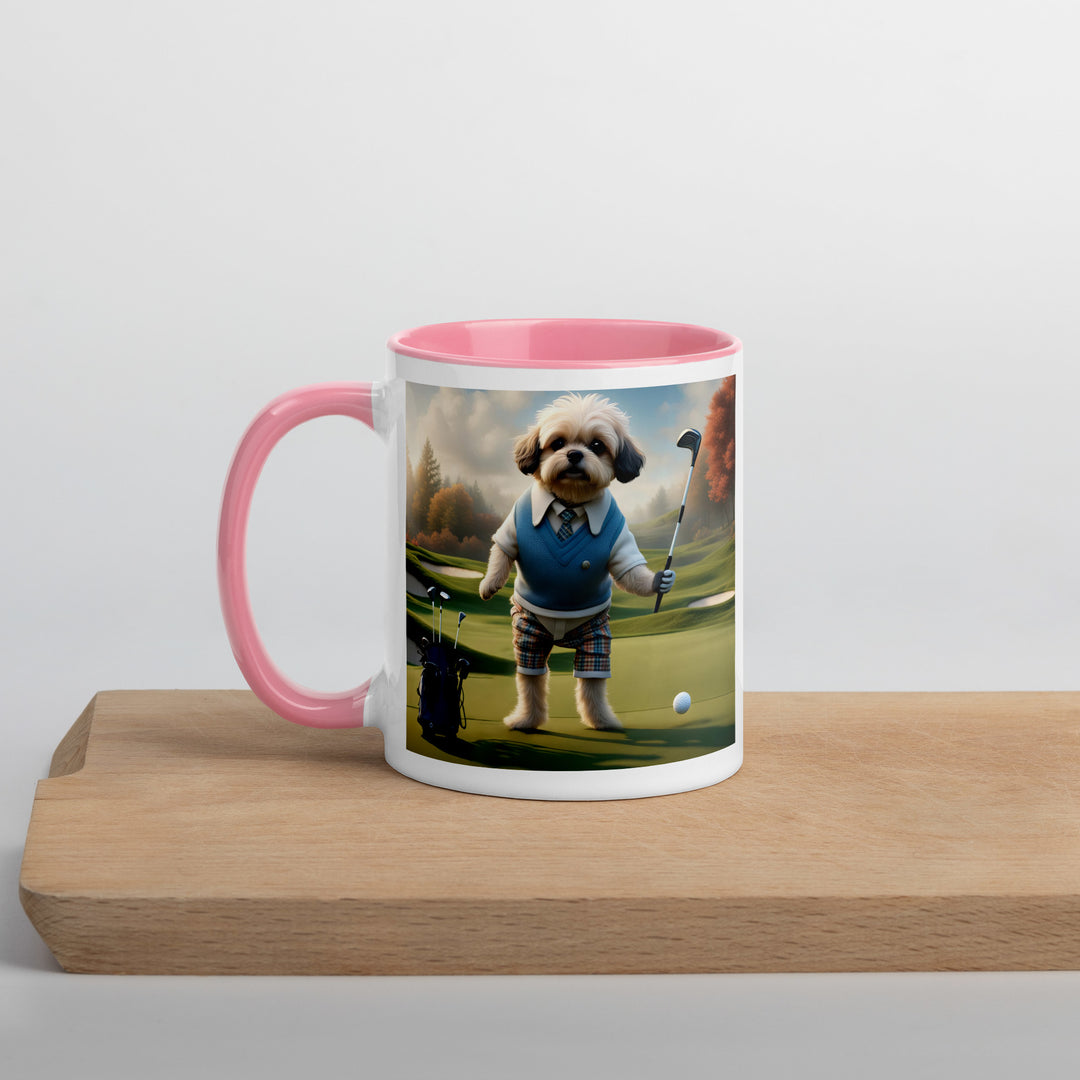 Pugapoo Golfer- Mug with Color Inside