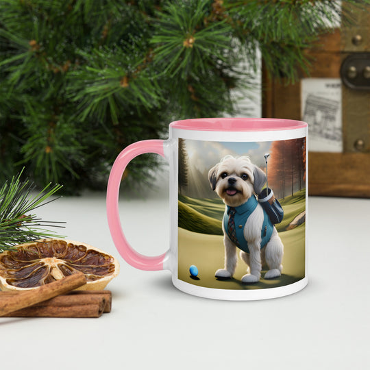 Pugapoo Golfer- Mug with Color Inside v2