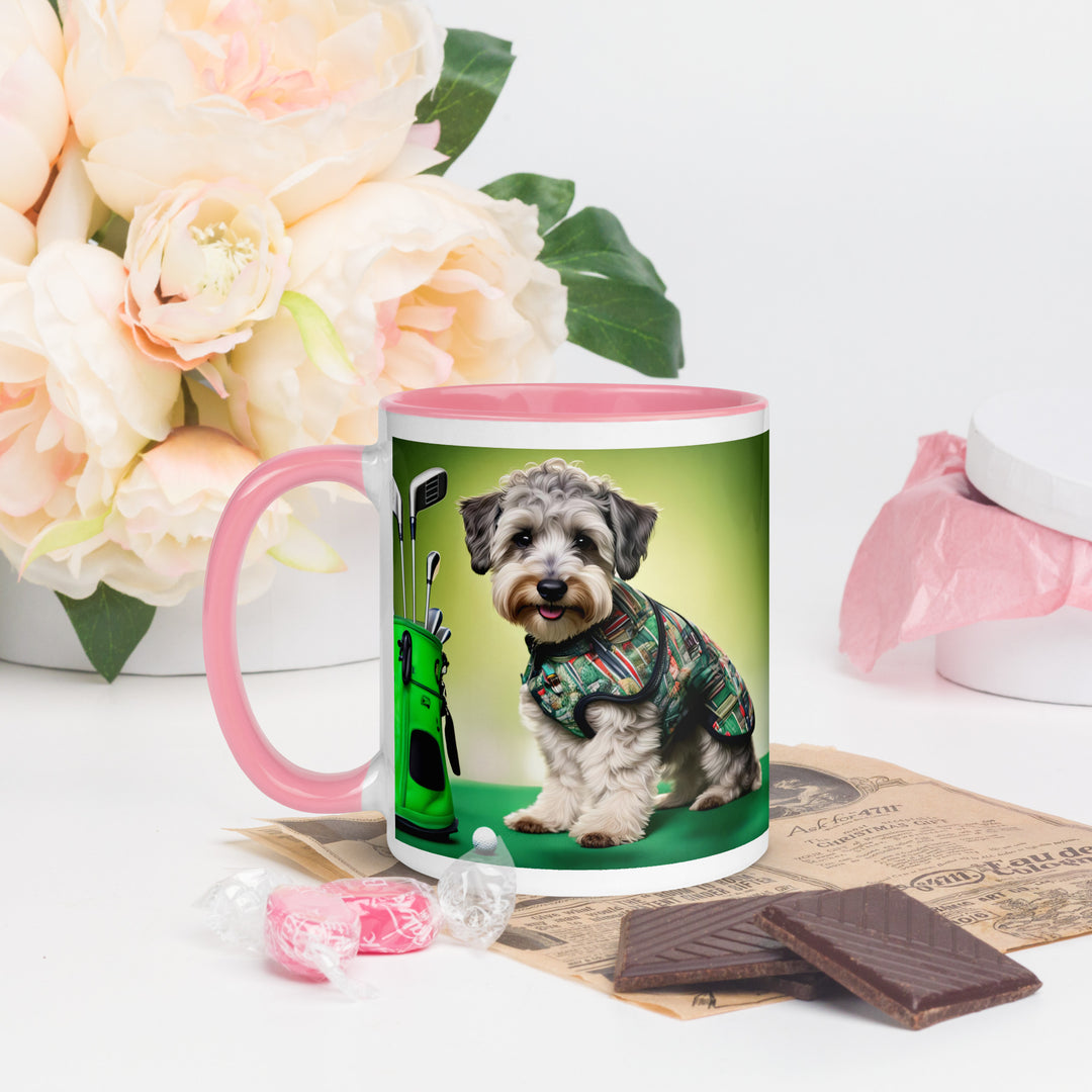 Schnoodle Golfer- Mug with Color Inside