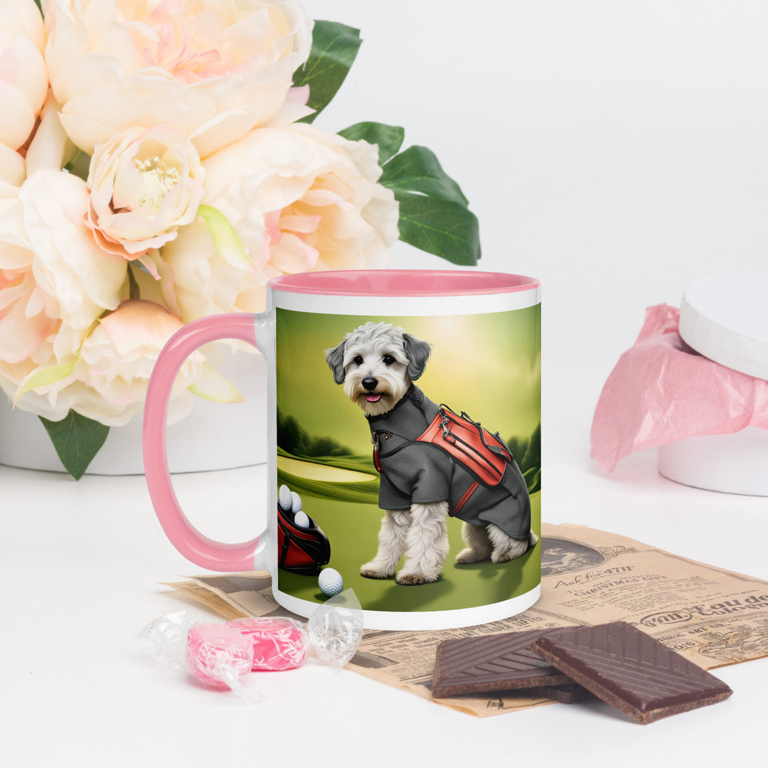 Schnoodle Golfer- Mug with Color Inside v6