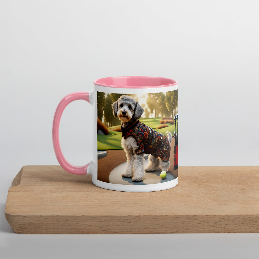 Schnoodle Golfer- Mug with Color Inside v14