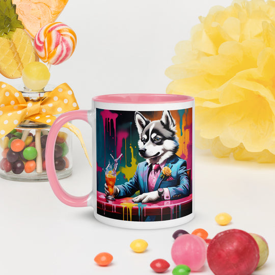 Pomsky General- Mug with Color Inside v7