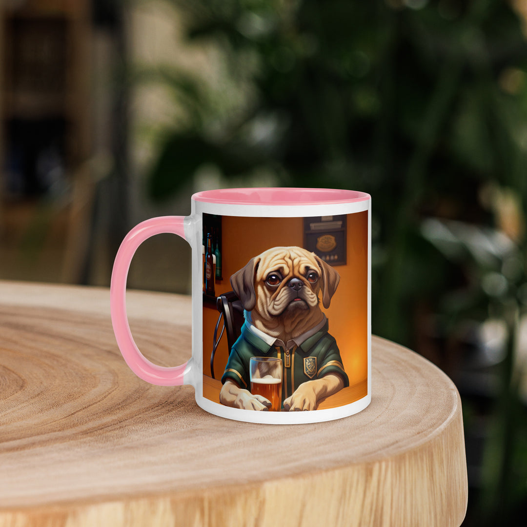 Puggle Golfer- Mug with Color Inside v14