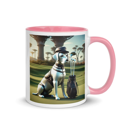 Mug with Color Inside-Labrador Retriever Golfer V11