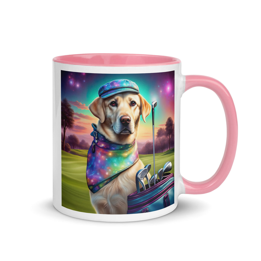 Mug with Color Inside-Labrador Retriever Golfer V13