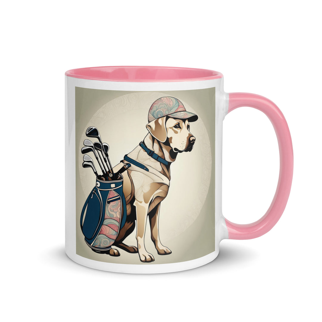 Mug with Color Inside-Labrador Retriever Golfer V19