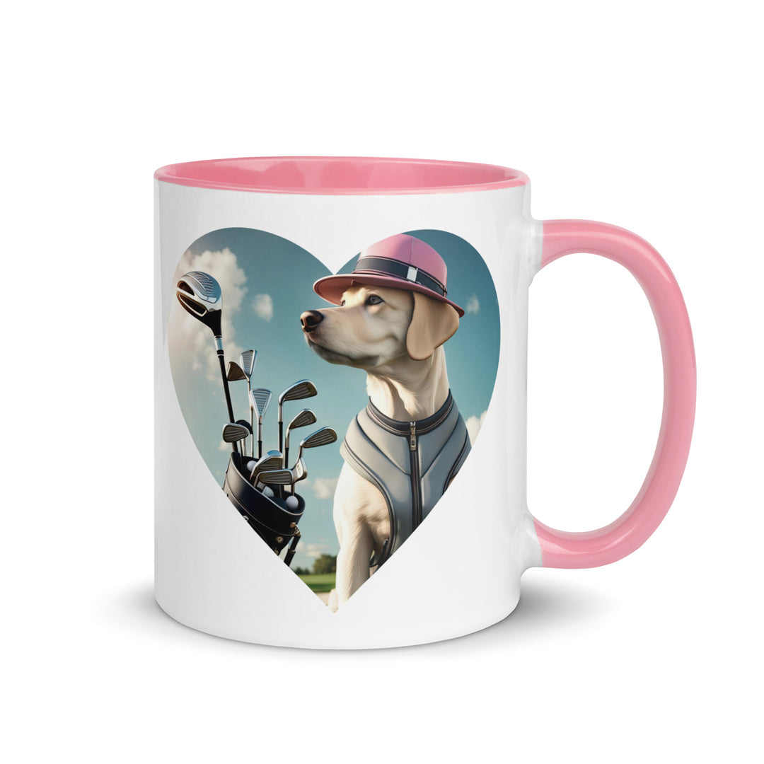 Mug with Color Inside-Labrador Retriever Golfer V23