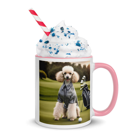 Poodle Golfer- Mug with Color Inside v2