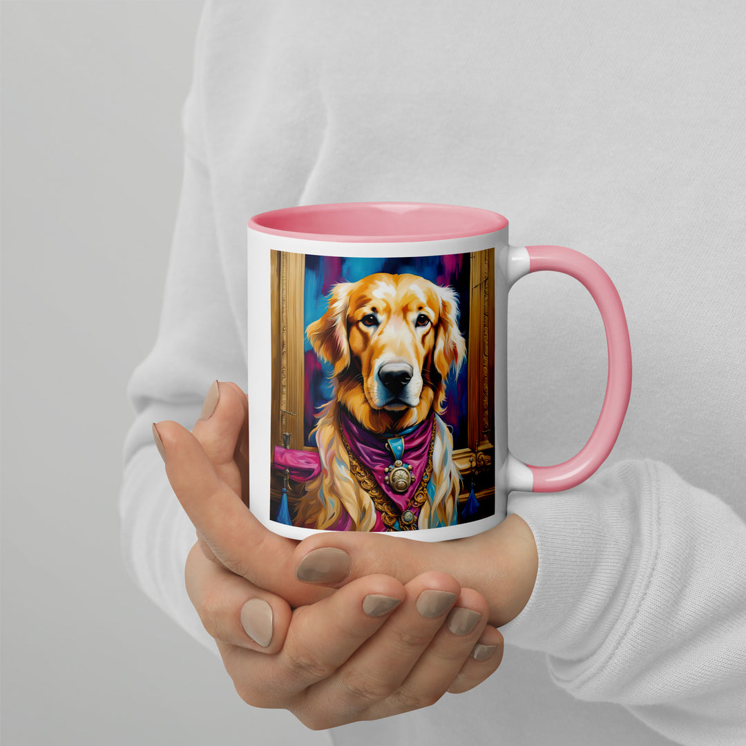 Golden Retriever- Mug with Color Inside V4