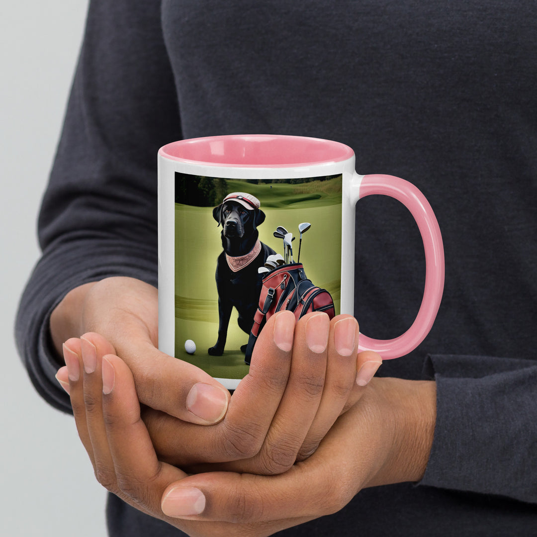 Golden Retriever Golfer- Mug with Color Inside