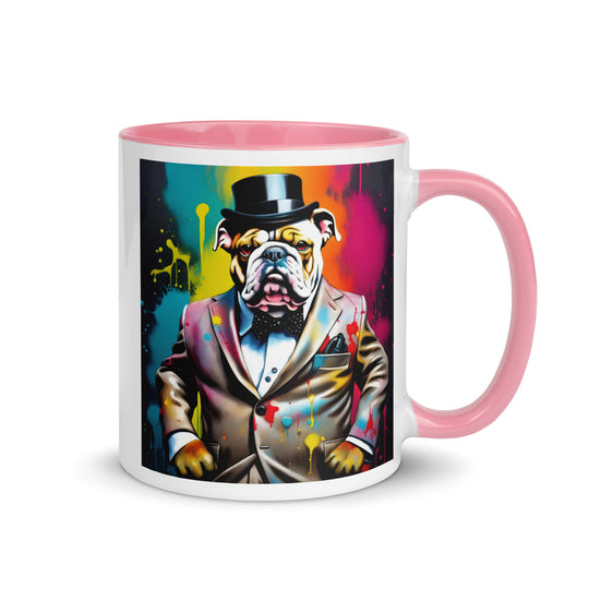 Bulldog- Mug with Color Inside v4