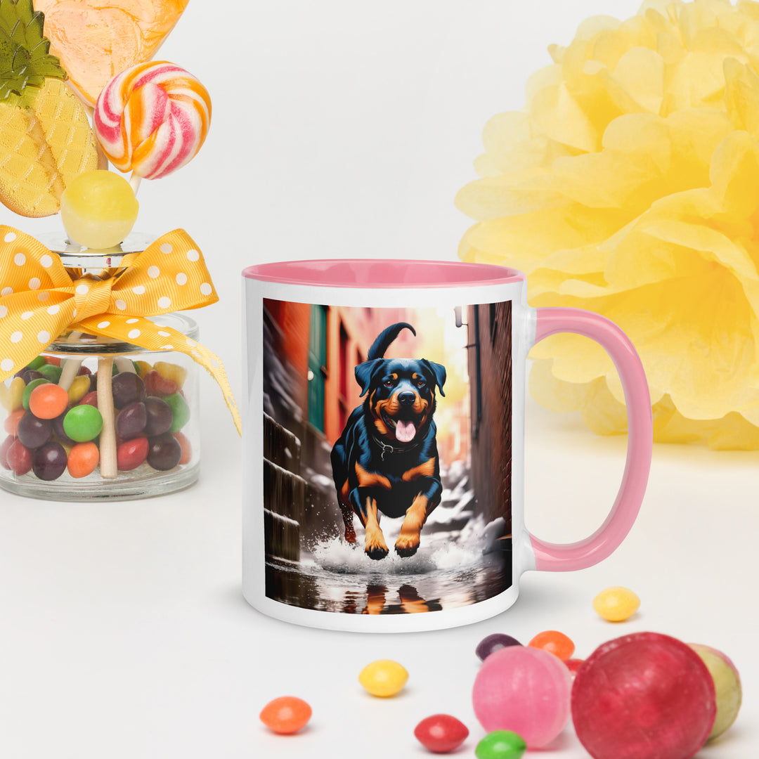 Rottweiler- Mug with Color Inside v4