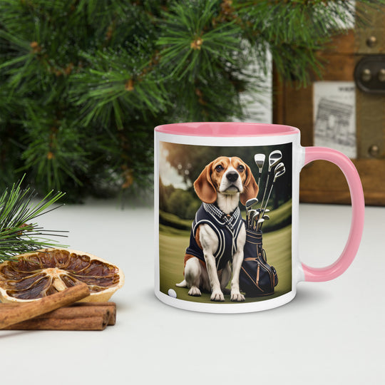 Beagle Golfer- Mug with Color Inside