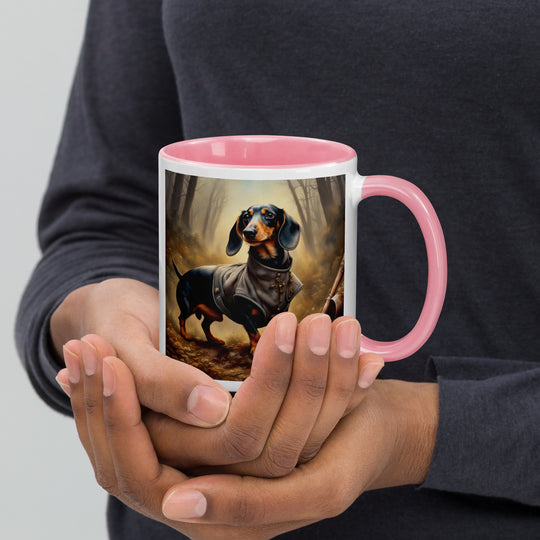 Dachshund- Mug with Color Inside v4