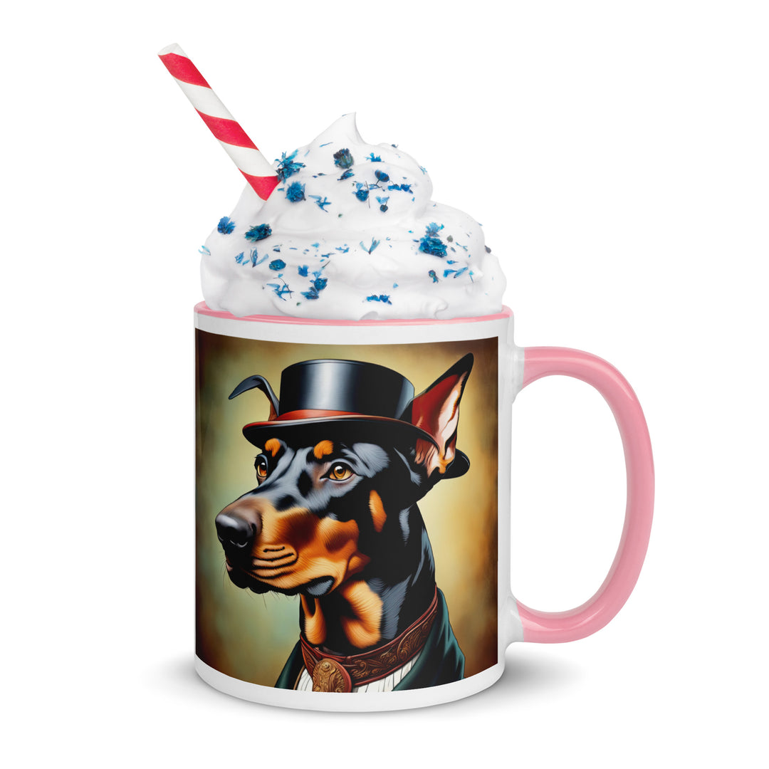 Doberman Pinscher- Mug with Color Inside v3