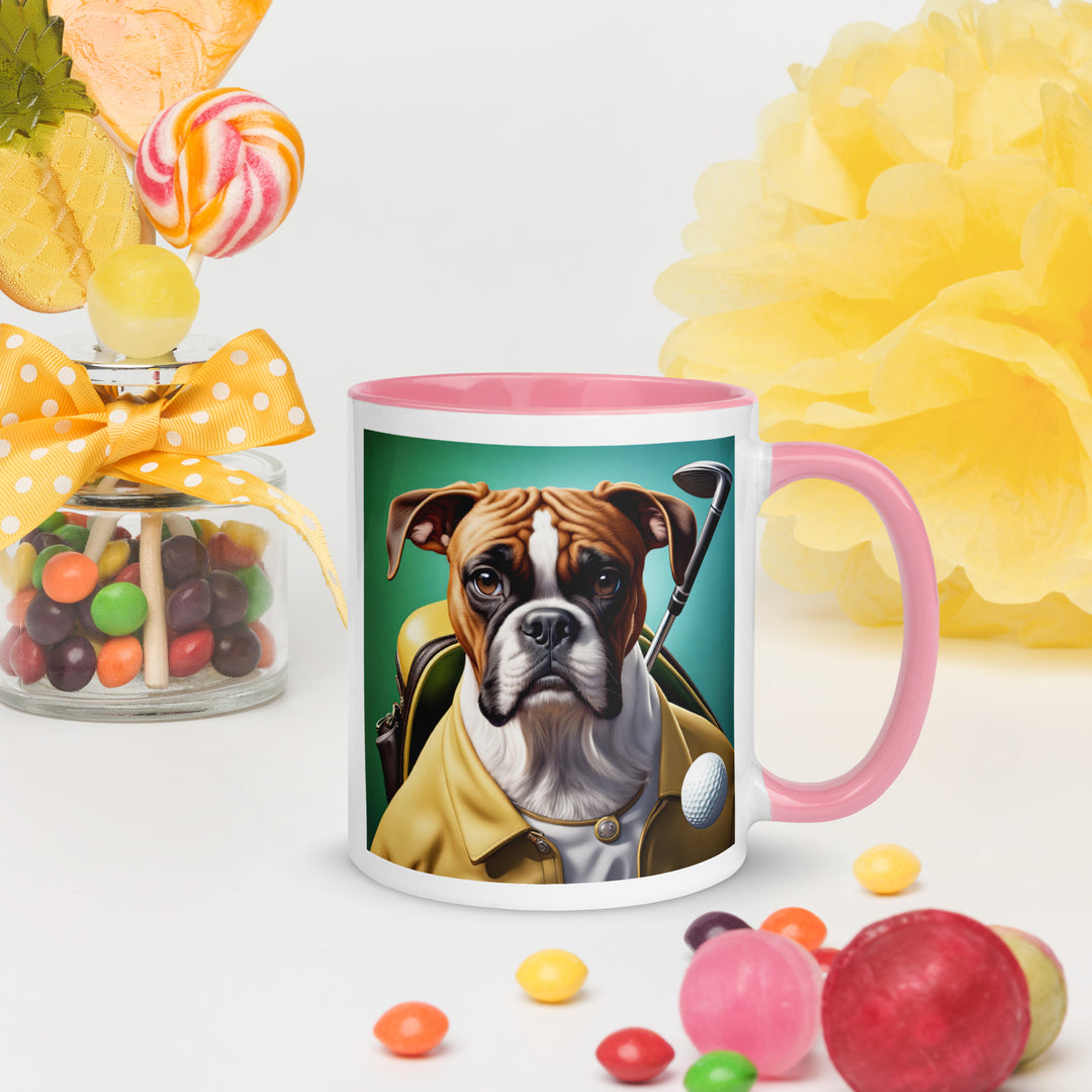 Boxer Golfer- Mug with Color Inside