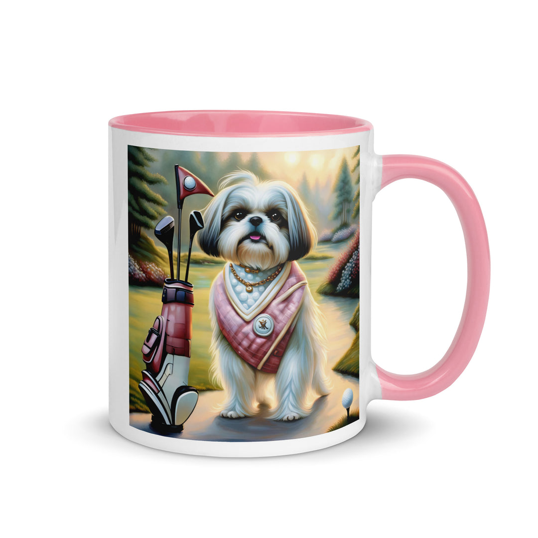 Shih Tzu Golfer- Mug with Color Inside