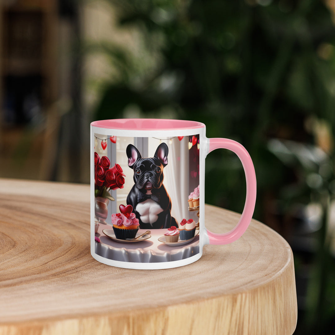 French Bulldog Romantic- Mug with Color Inside v3