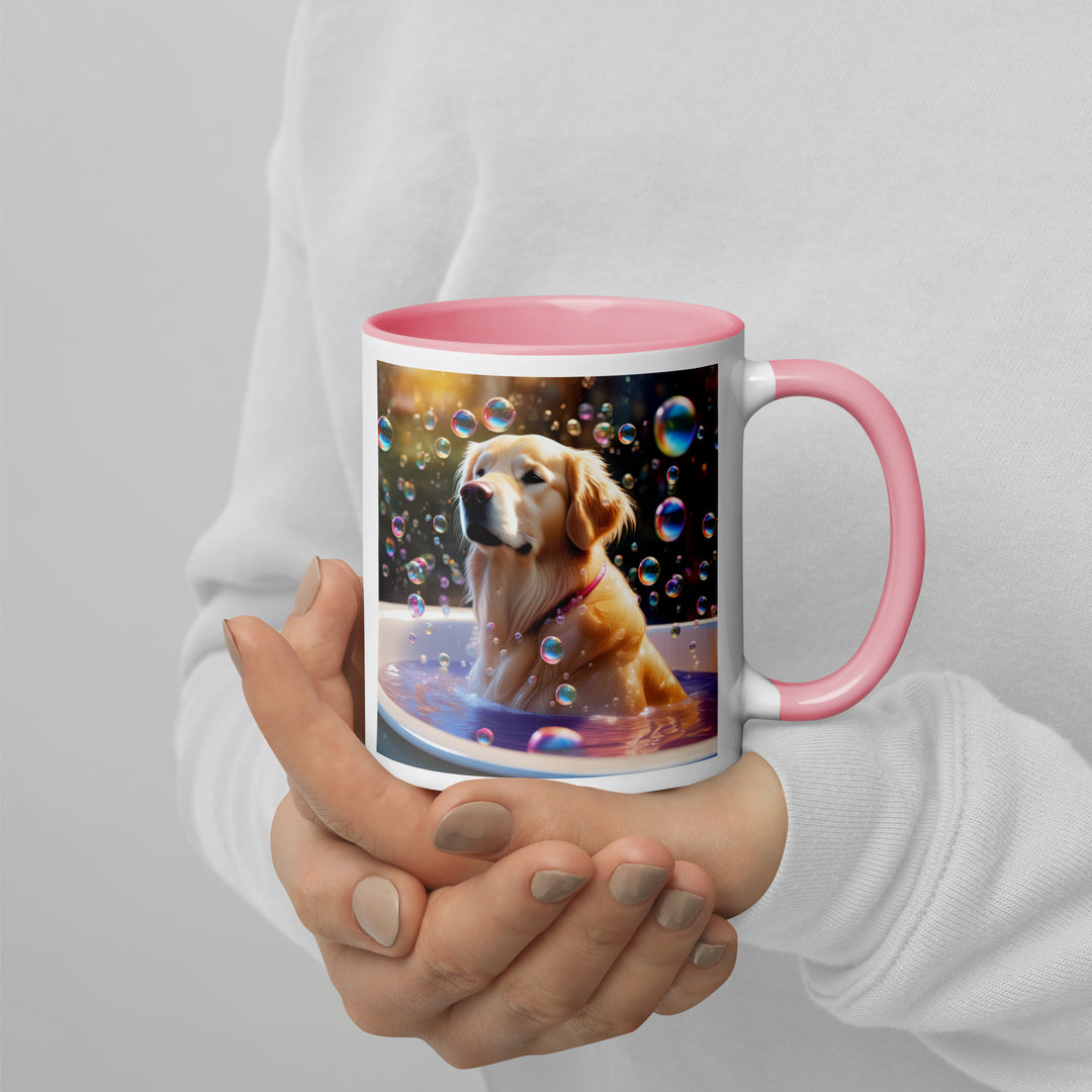 Golden Retriever Romantic- Mug with Color Inside v2