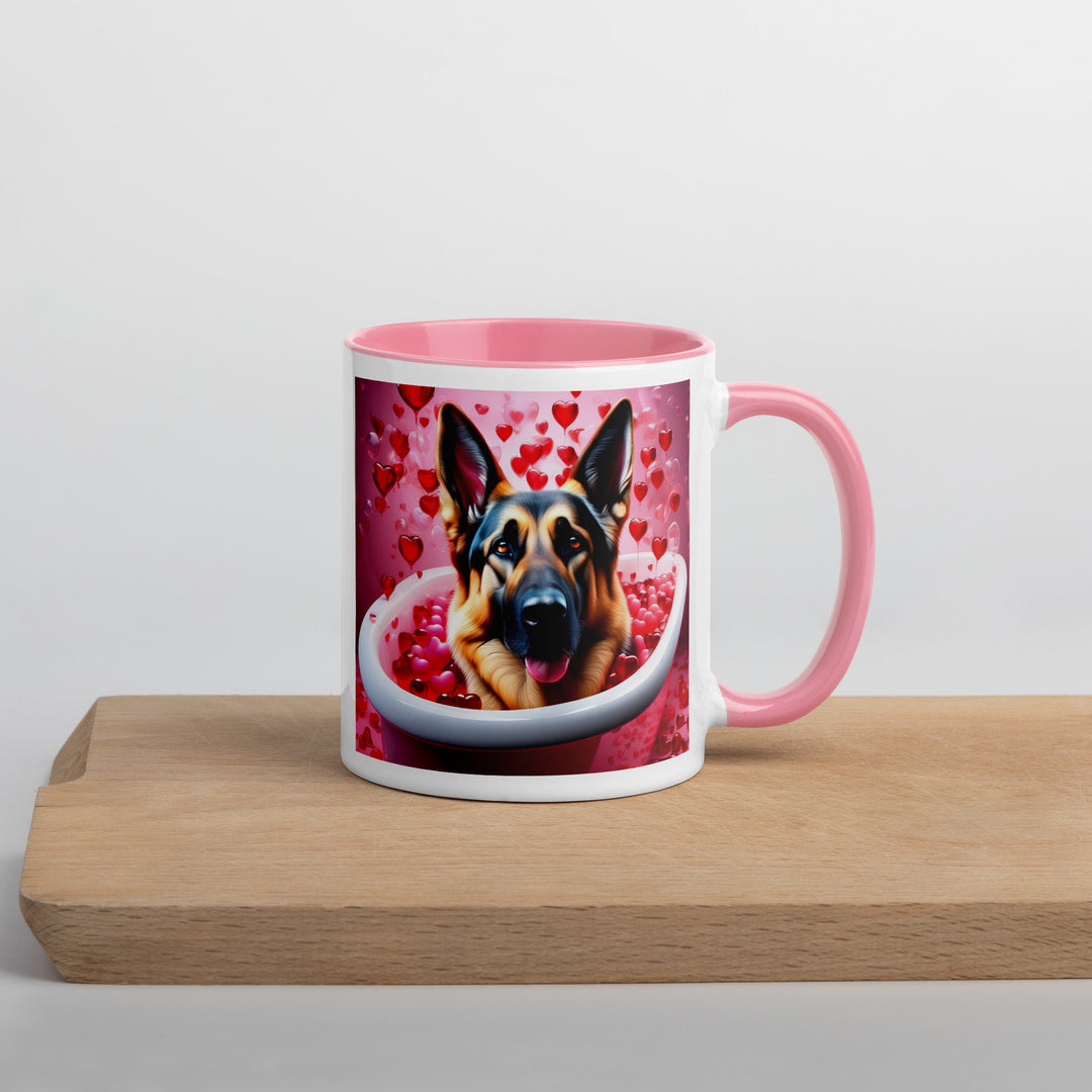 German Shepherd Romantic- Mug with Color Inside