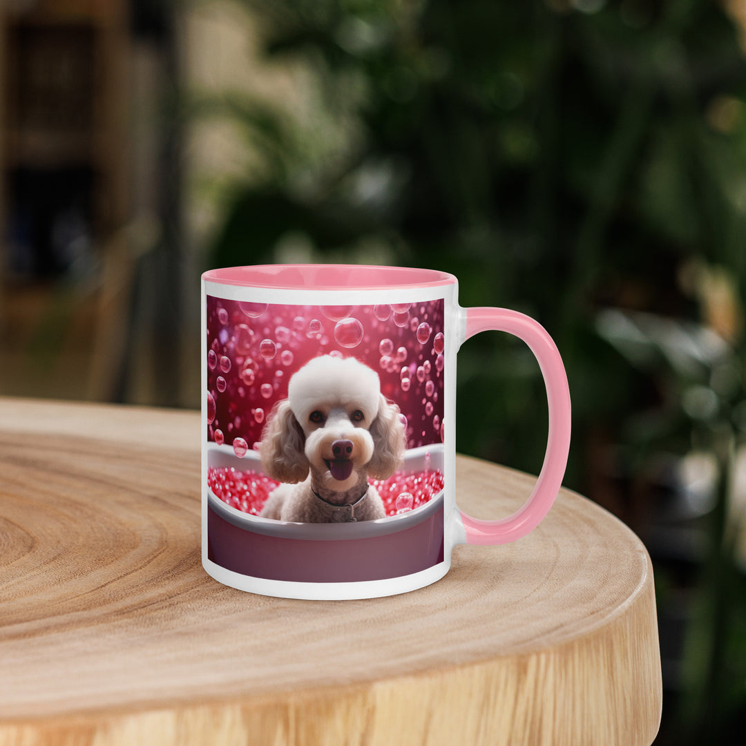 Poodle Romantic- Mug with Color Inside