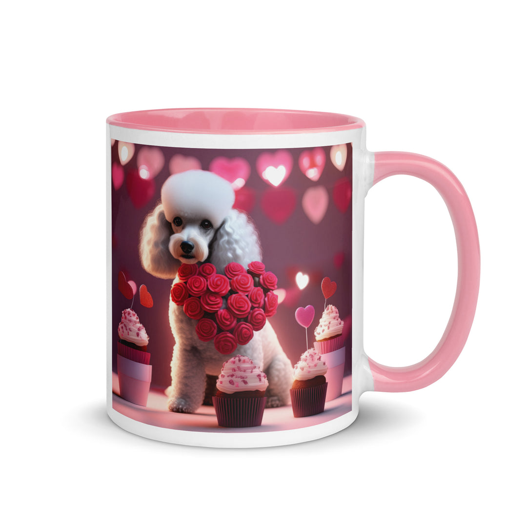 Poodle Romantic- Mug with Color Inside v3