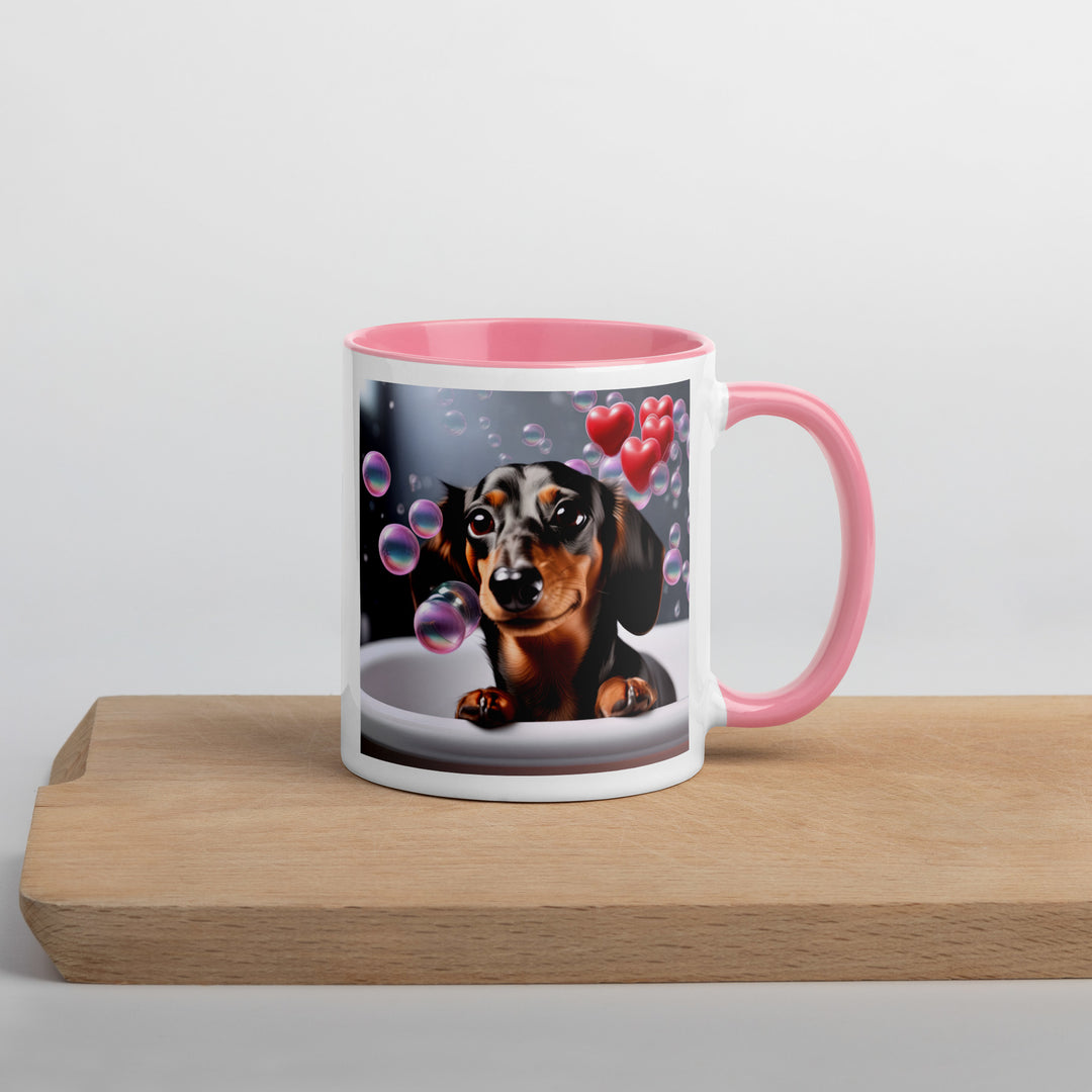 Dachshund Romantic- Mug with Color Inside