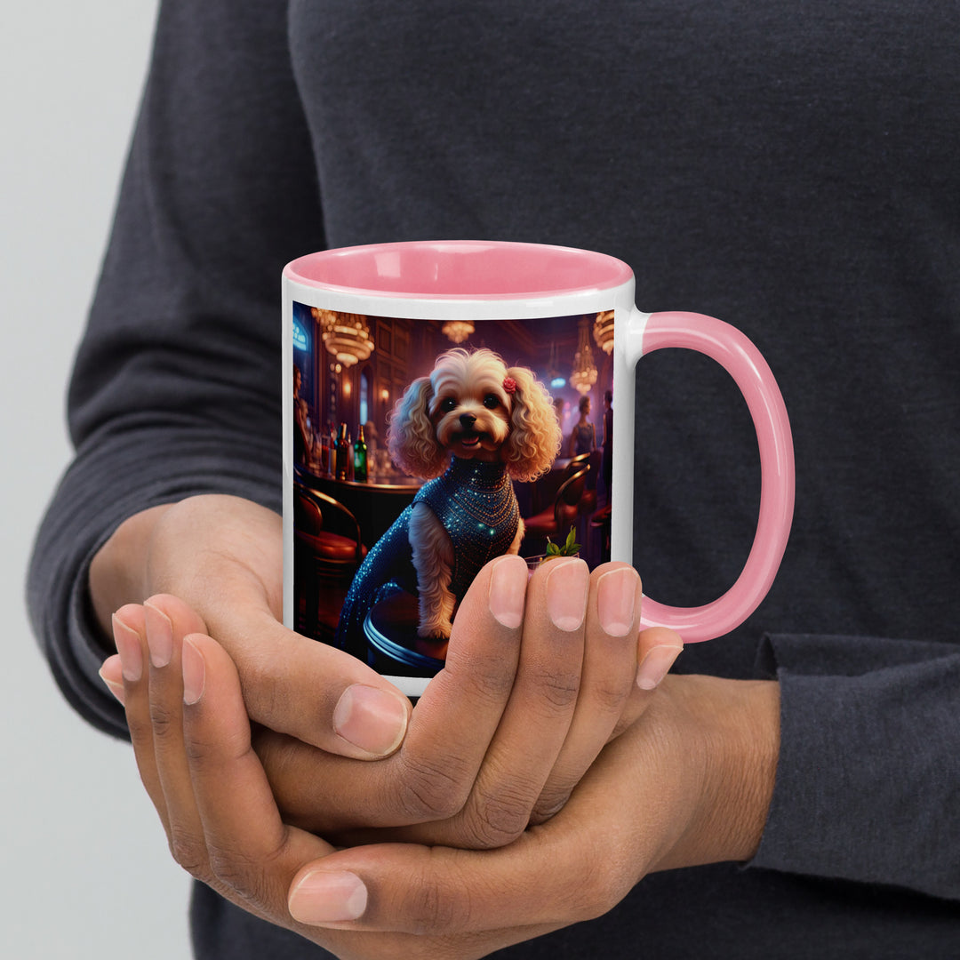 Cavapoo General- Mug with Color Inside v22