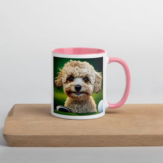 Maltipoo Golfer- Mug with Color Inside v6