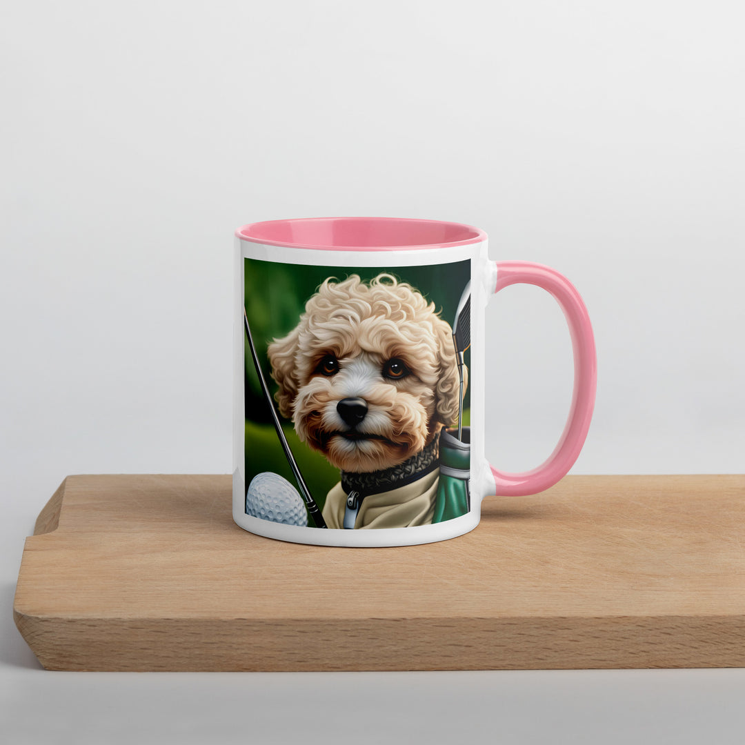 Maltipoo Golfer- Mug with Color Inside v8