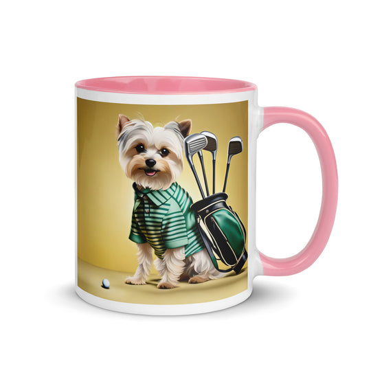 Morkie Golfer- Mug with Color Inside