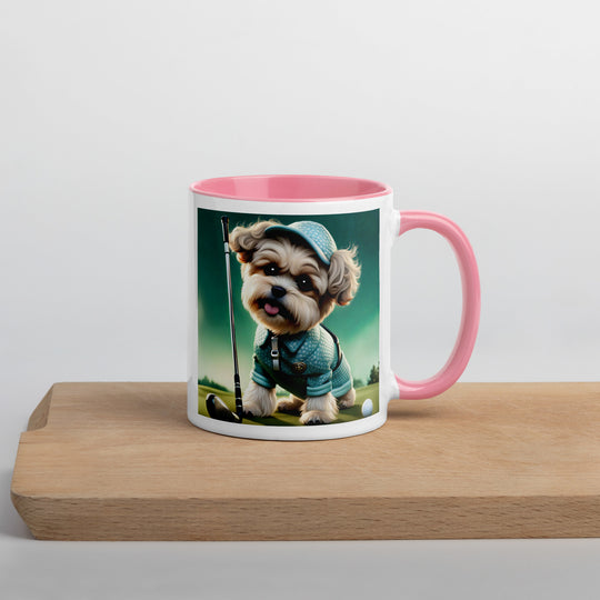 Shih-Poo Golfer- Mug with Color Inside