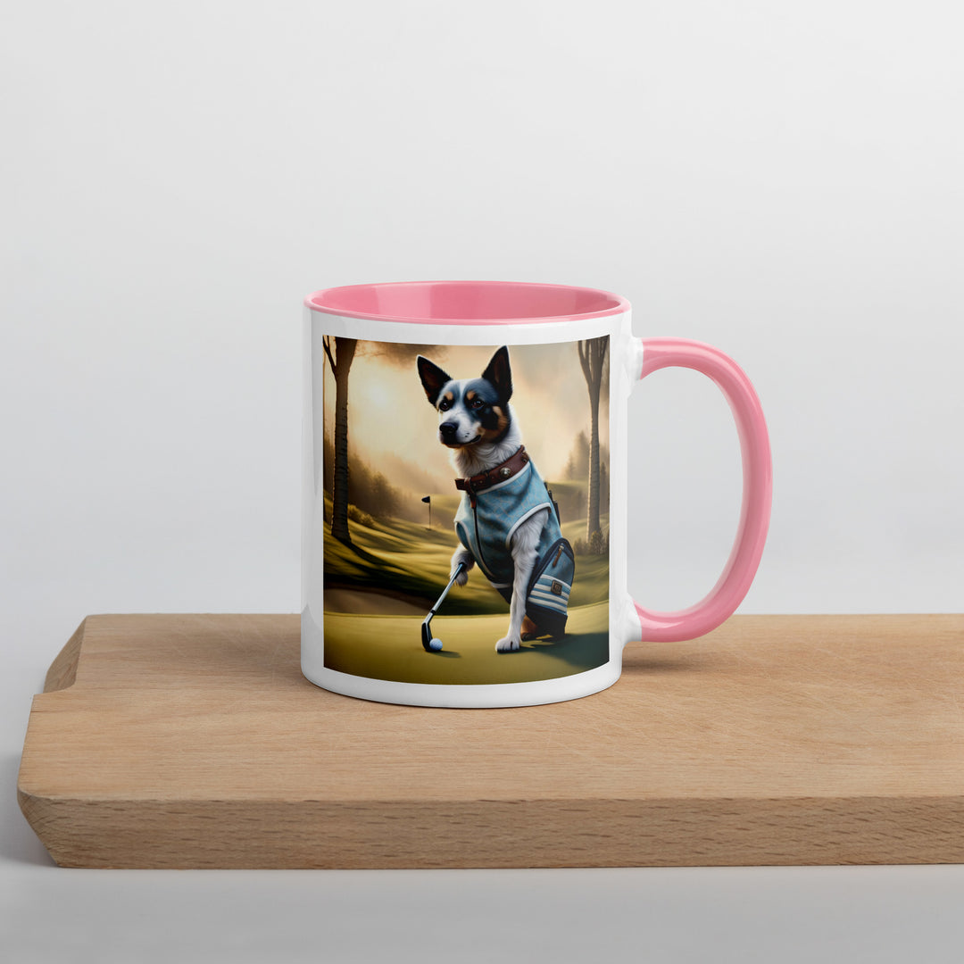 Texas Heeler Golfer- Mug with Color Inside v2