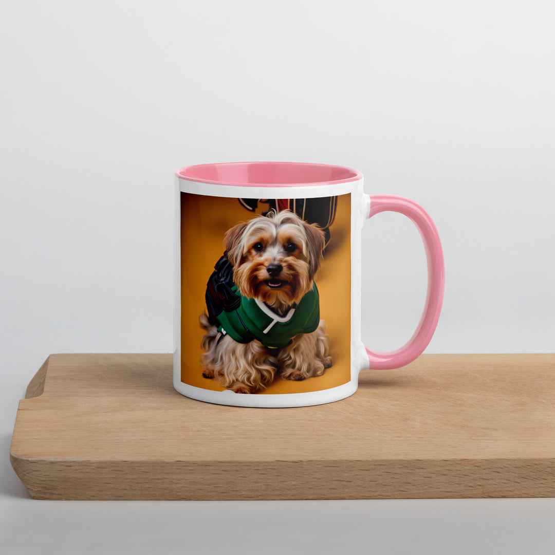 Yorkipoo Golfer- Mug with Color Inside