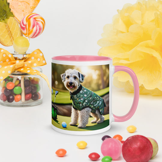 Schnoodle Golfer- Mug with Color Inside v5