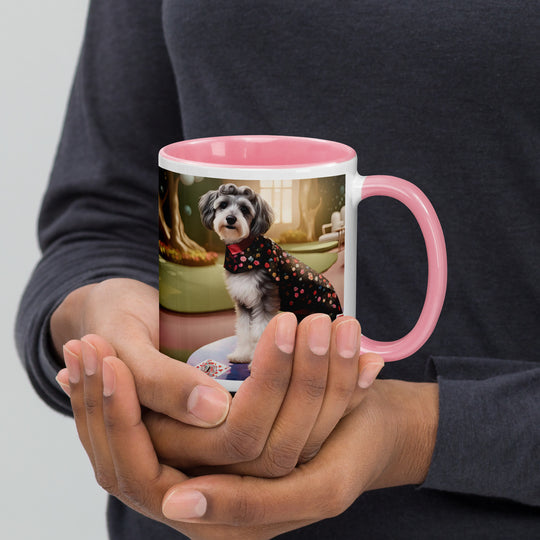 Schnoodle Golfer- Mug with Color Inside v7