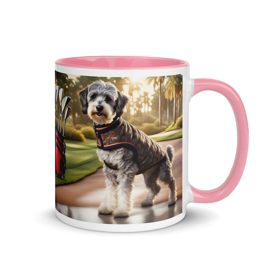 Schnoodle Golfer- Mug with Color Inside v11